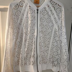Ruby Rd. White Lace Jacket
